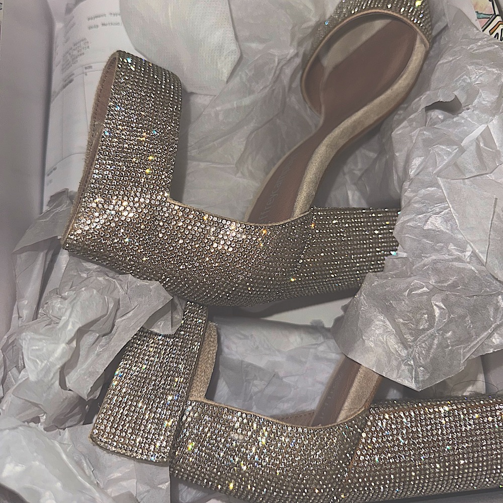 Jeffery Campbell rhinestone diamond heels